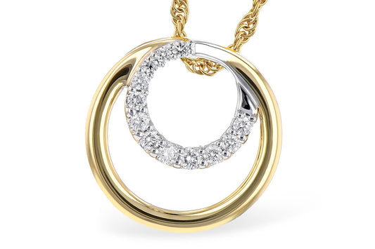 Two-Tone Double Circle Necklace