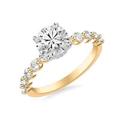 Hidden Halo Engagement Ring