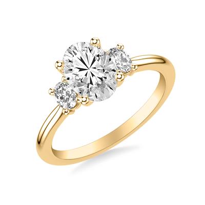 3-Stone Oval Engagement Ring