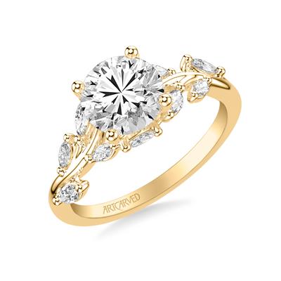 Floral Engagement Ring