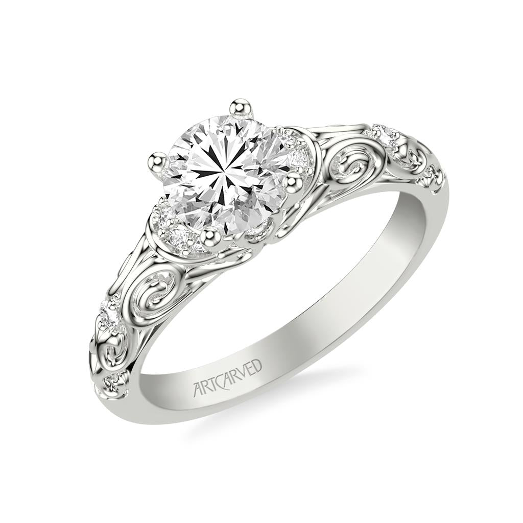 Vintage Inspired Diamond Semi-Mount