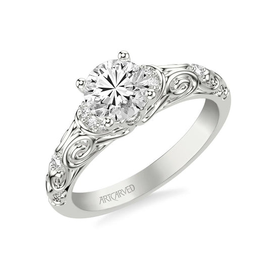 Vintage Inspired Diamond Semi-Mount