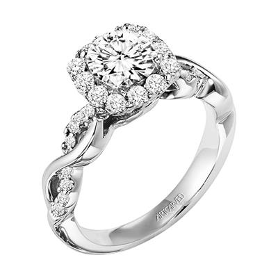 Artcarved Twist Halo Engagement Ring