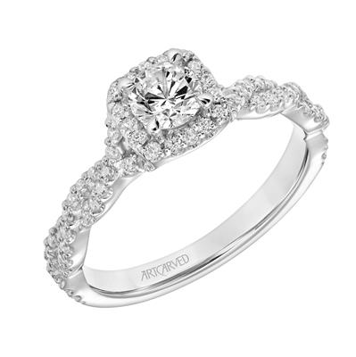 Contemporary Twist Engagement Ring
