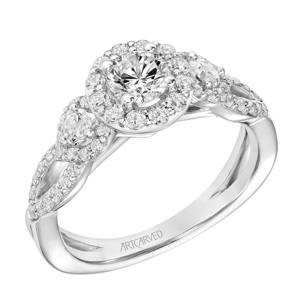 Artcarved Contemporary Halo Engagement Ring