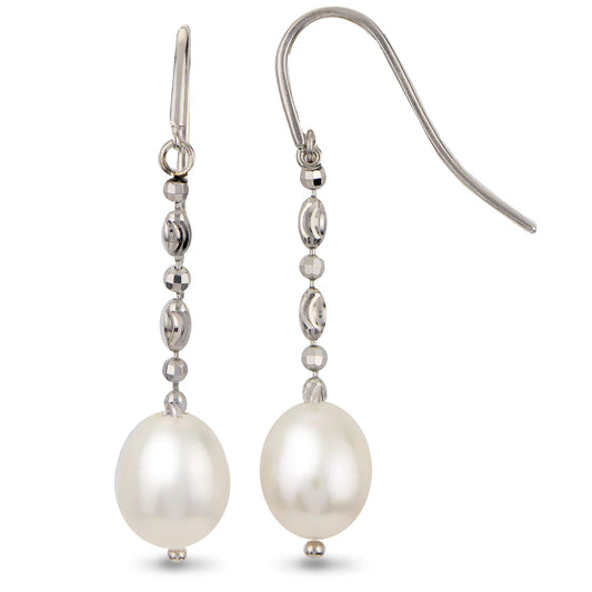 Pearl and Bead Drop Earrings