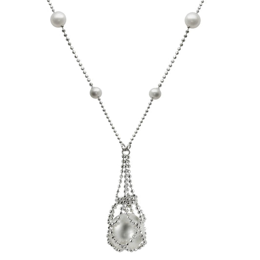 Shimmering Pearl Drop Necklace