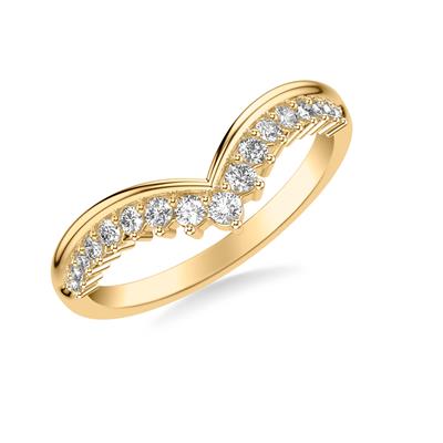 V Curved Diamond Band