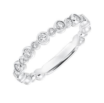 Stackable Milgrain Diamond Band