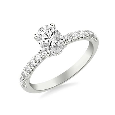 Oval Pave Engagement Ring