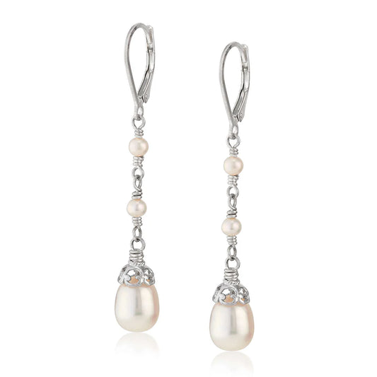 Triple Drop Pearl Earrings