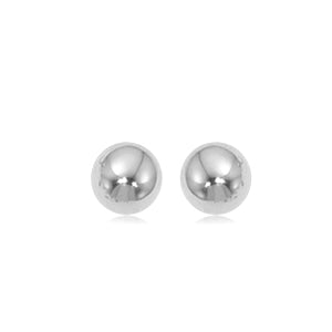 6mm White Gold Ball Studs