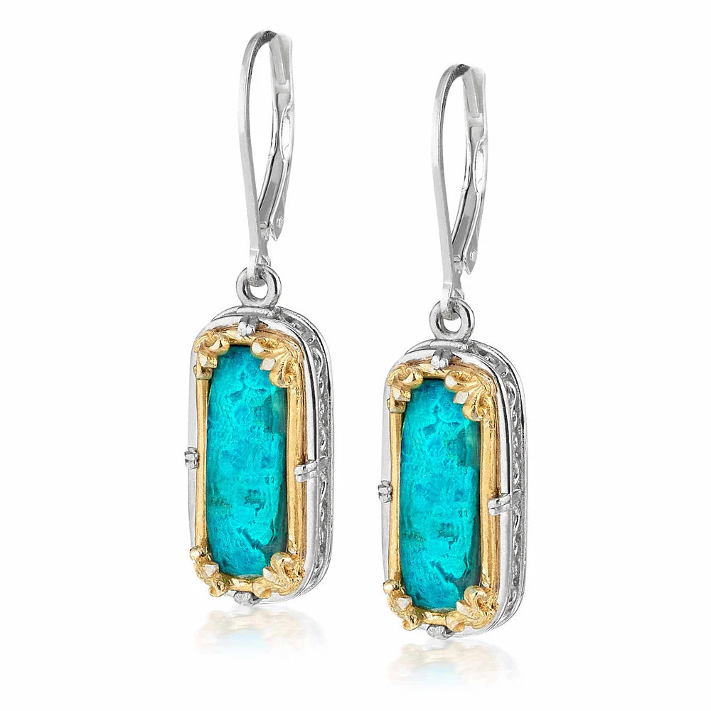 Chrysocolla Leverback Earrings
