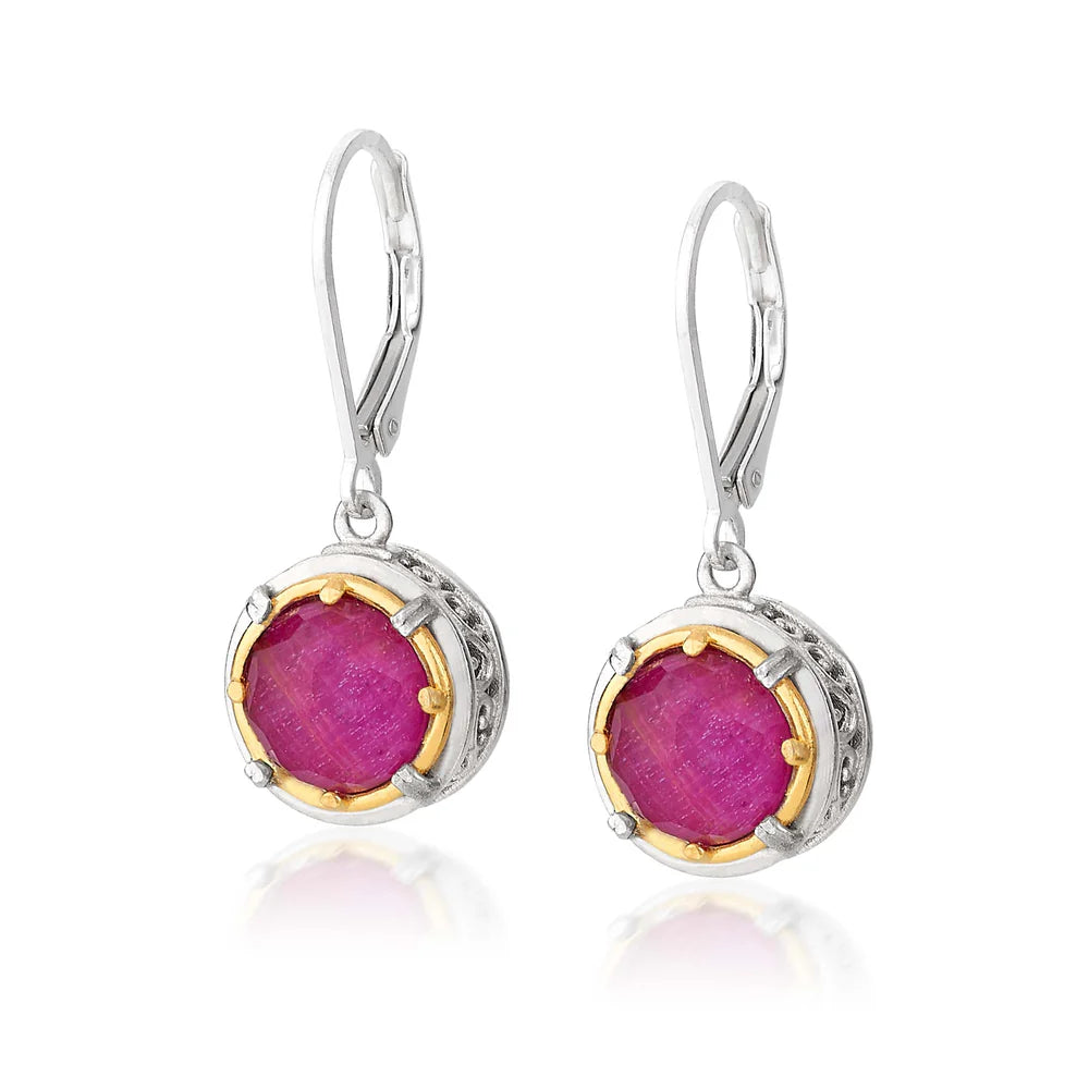 Ruby Doublet Earrings