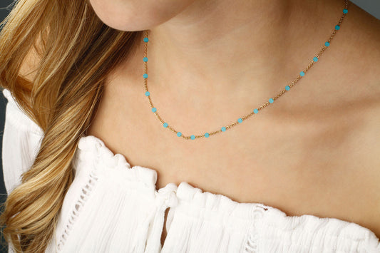 Turquoise Beaded Necklace