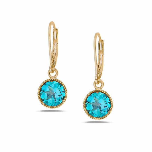 Paraiba Topaz Dangle Earrings