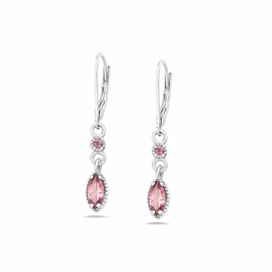 Strawberry Topaz Dangle Earrings