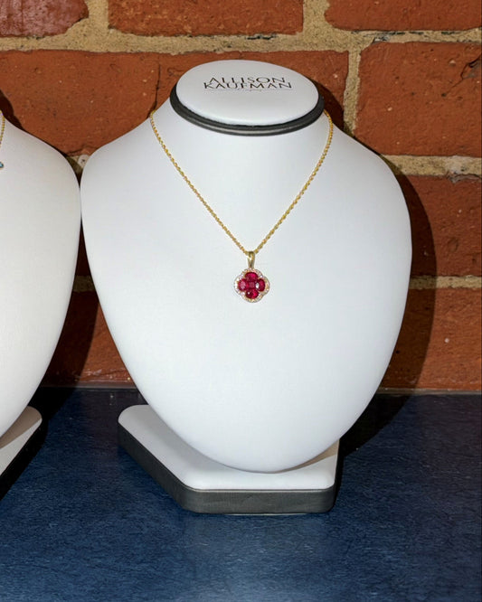 Ruby Clover Necklace