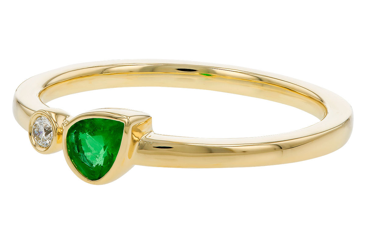 Pear-Cut Emerald Ring