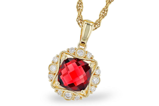 Antique Red Garnet Pendant