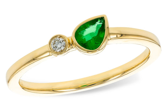 Pear-Cut Emerald Ring