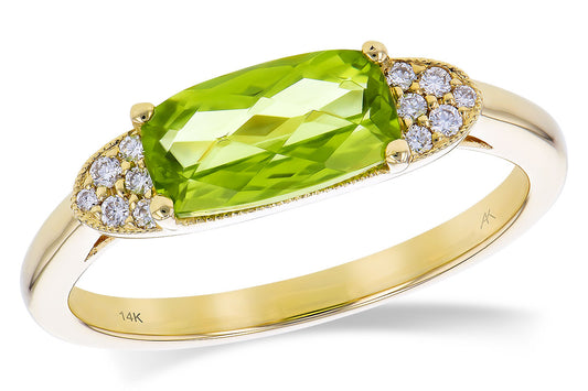 Peridot and Diamond Ring