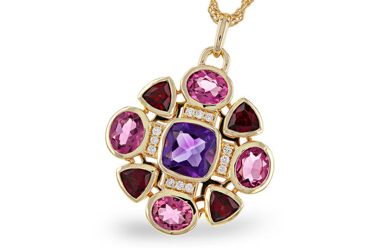 Colored Gemstone Pendant