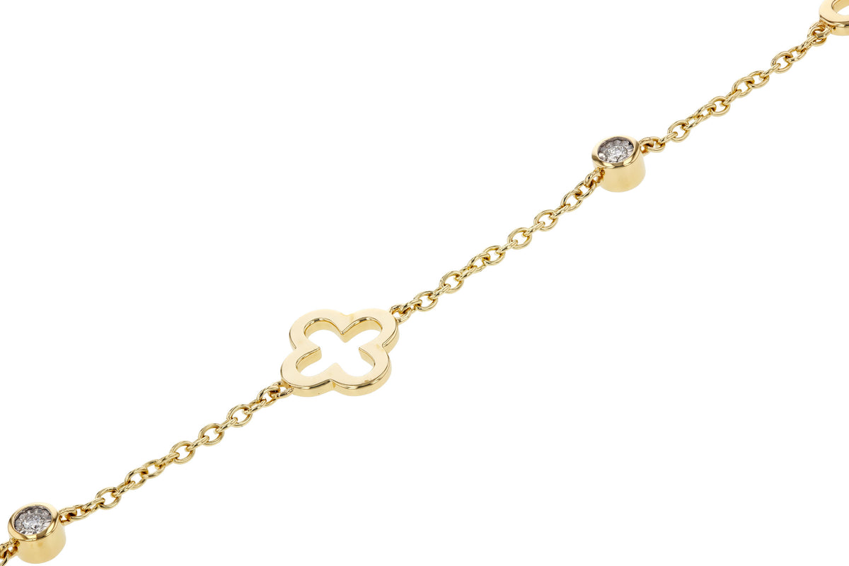Clover & Diamond Bracelet