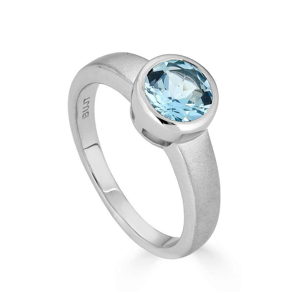 Bezel-Set Blue Topaz Ring