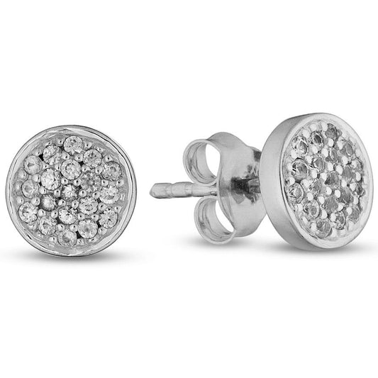 Moda White Sapphire Earrings