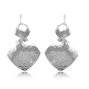 Hammered Cushion Earrings