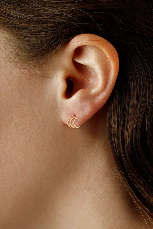 Center-Twist Triple Cuff Earrings