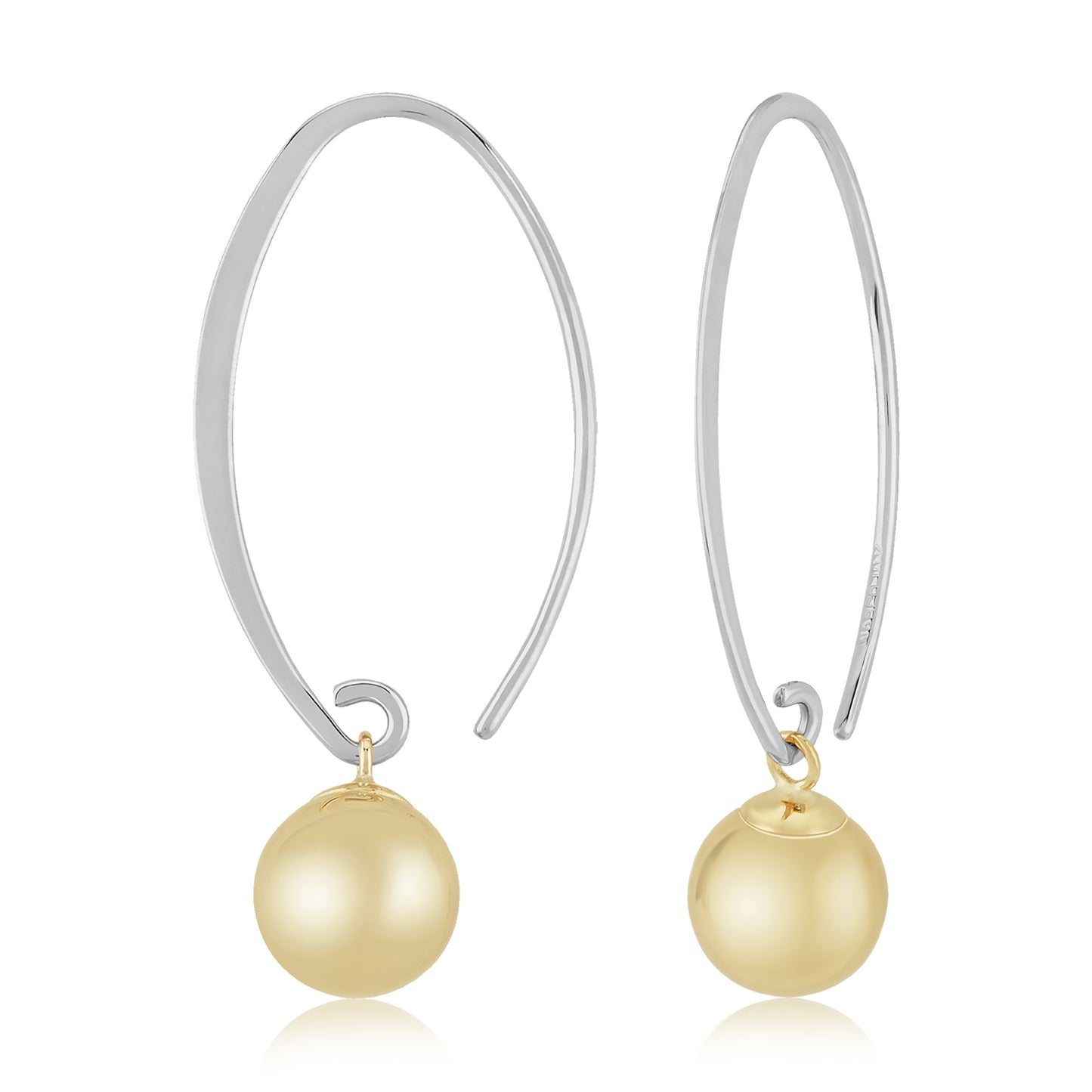 Sterling Silver Simple Sweep Earrings