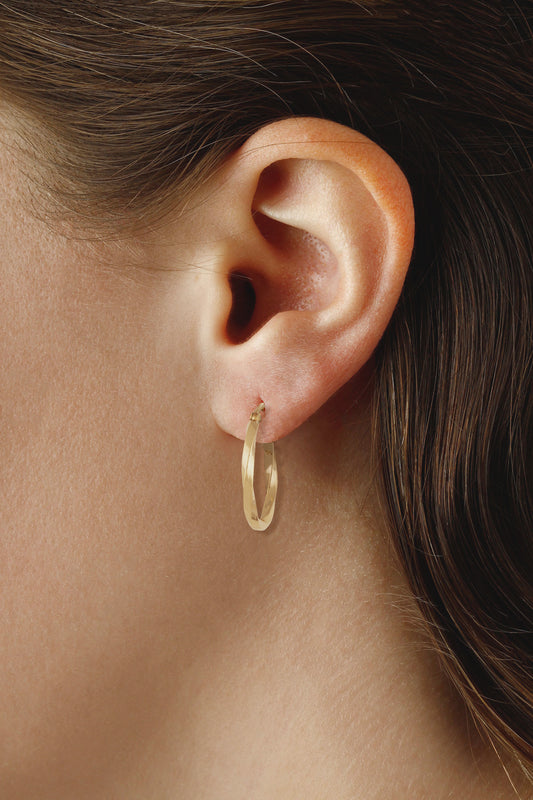 Twisted Tube Hoop Earrings