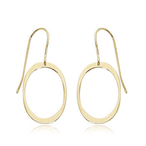 Open Oval Drop Earrings