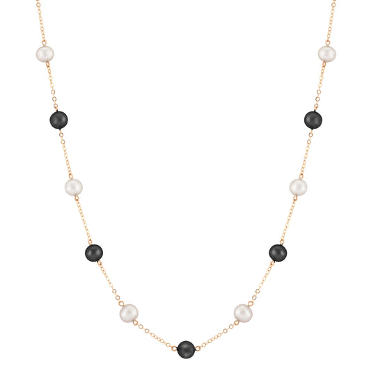 Pearl and Onyx Necklace