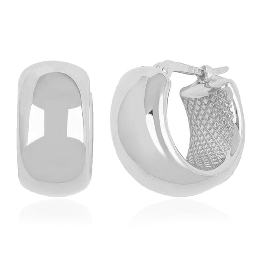 Wide Band Huggie Earrings