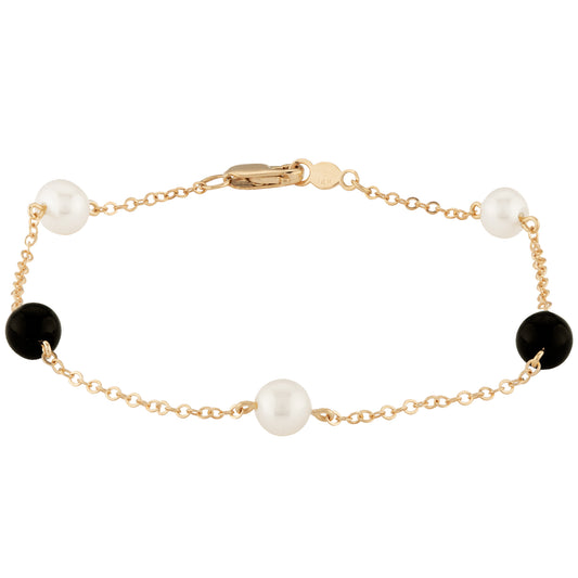 Pearl and Onyx Bracelet