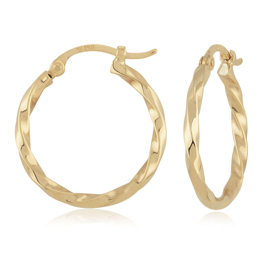 Twisted Tube Hoop Earrings