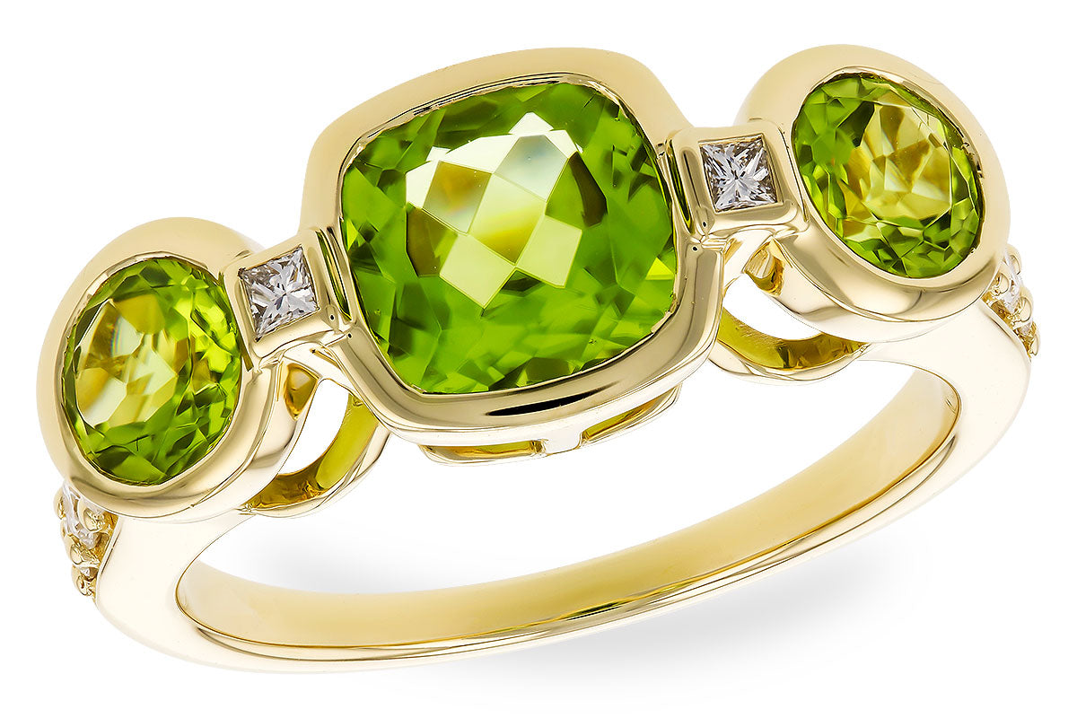 Peridot 3 Stone ring