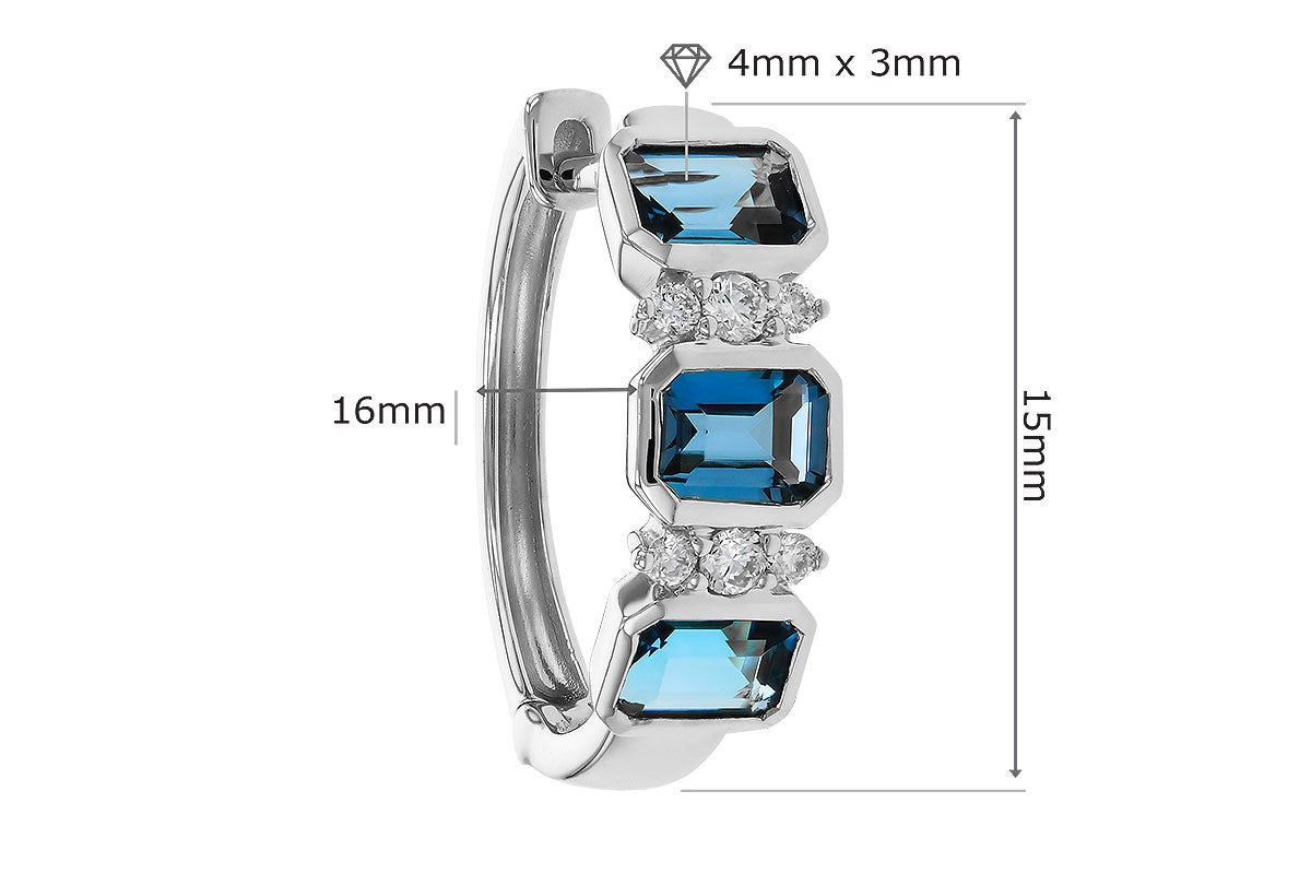 Blue Topaz Earrings
