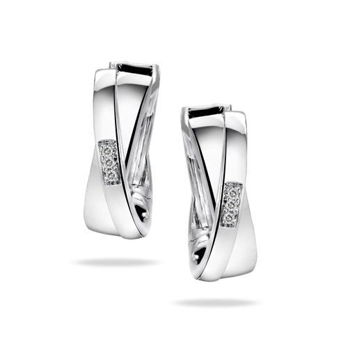 Klassiek Diamond Earring Sterling Silver Total Diamond Weight 0.02Ct