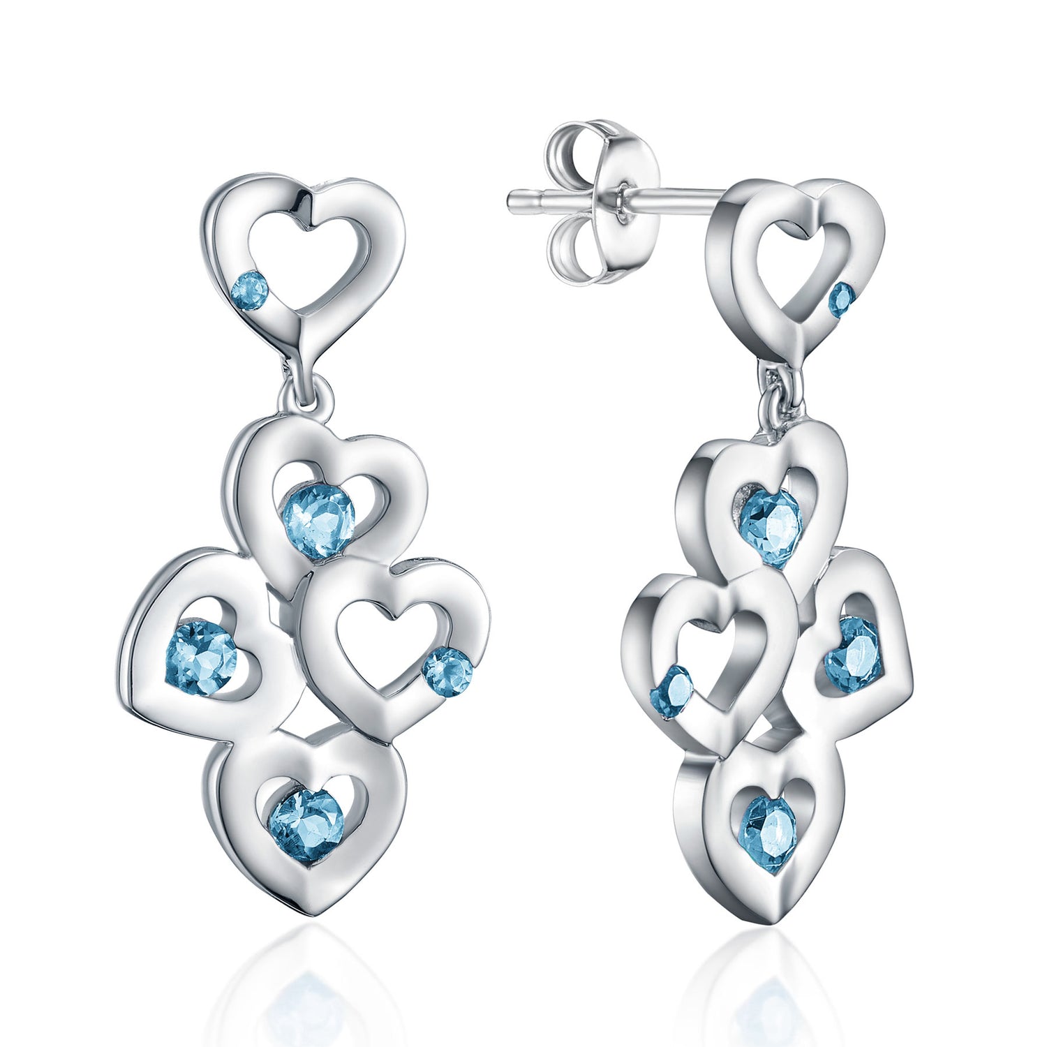 Precious Blue Topz Earring Sterling Silver