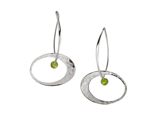 Peridot Elliptical Elegance Earrings