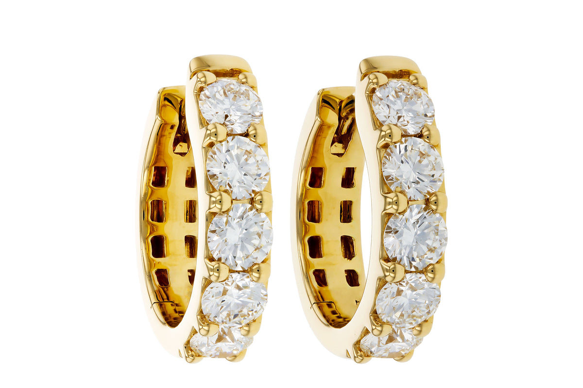 Diamond Huggie Earrings