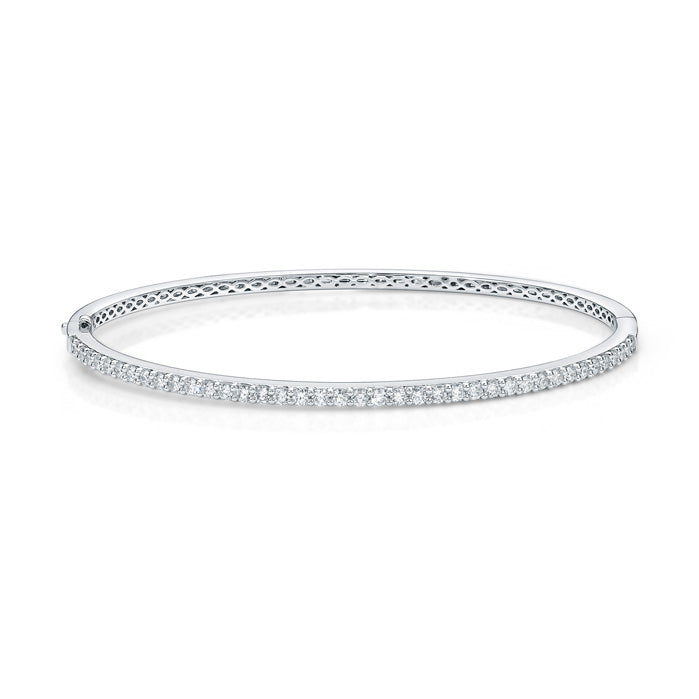 Image 1 of Shared Prong Diamond Bangle 1ctw approx.