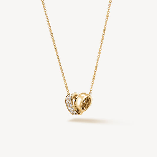 Inside/Out Rondel Diamond Pendant