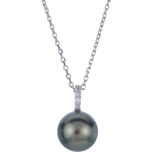 Tahitian Pearl and Diamond Necklace