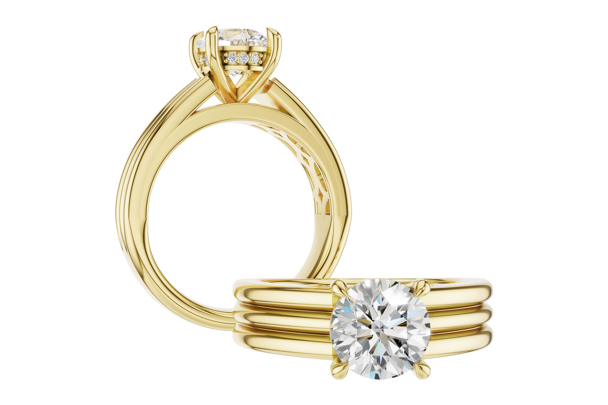 Engagement Ring Hidden Halo