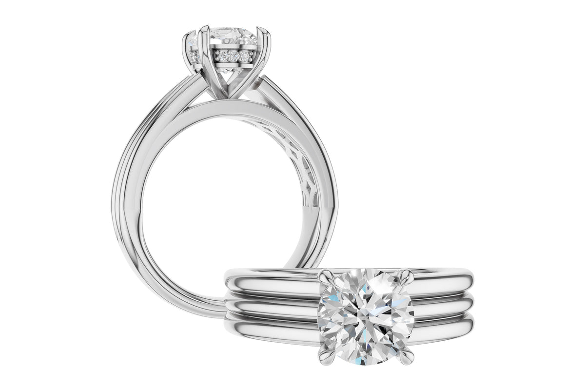 Engagement Ring Hidden Halo